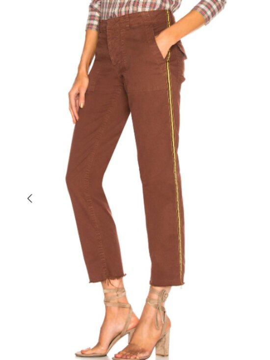 Nili Lotan Pants - Nili Lotan Jenna Pants with Side Tape in Rust Size 4